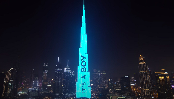 'Biggest baby gender reveal ever' on Dubai tower gets online backlash