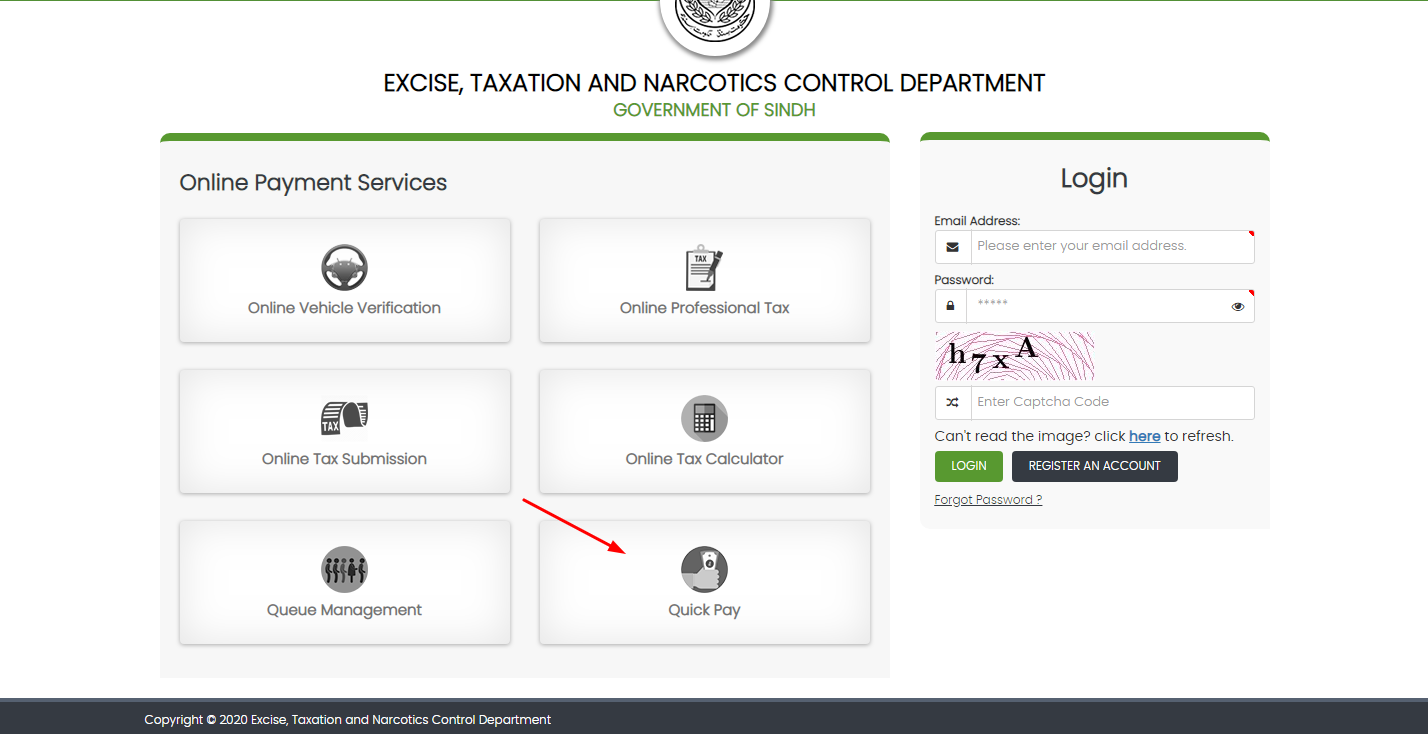How to make motor vehicle tax/token tax payment online in Sindh
