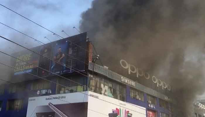 Hafeez Centre Lahore fire still not put out after 12 hours