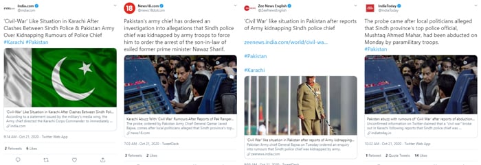 Pakistani politicians slam Twitter's inaction over India peddling fake news about 'Karachi civil war'