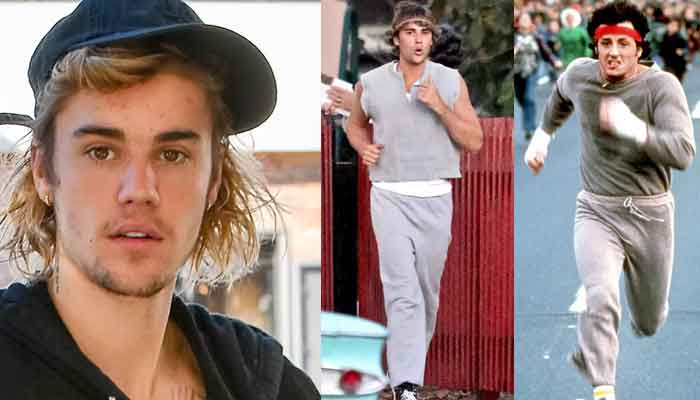 Justin Bieber pays homage to 'Rocky' during latest video shoot