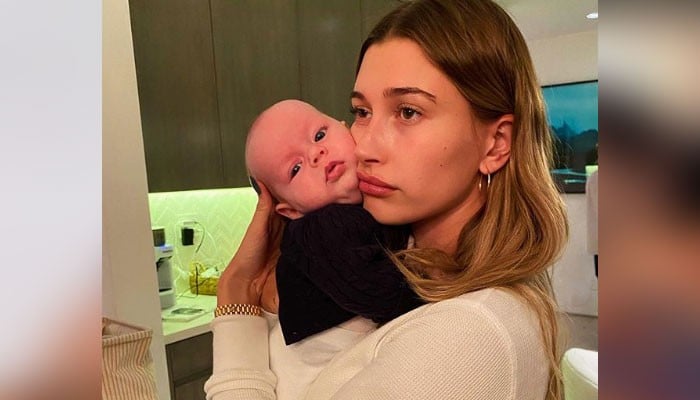Hailey Bieber gives off mom vibes in latest snap
