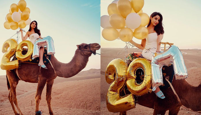 Nora Fatehi rides a camel for the first time after she hits 20 million followers