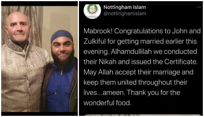 Trolls attack British Islamic organisation after it tweets misleading picture to announce marriage