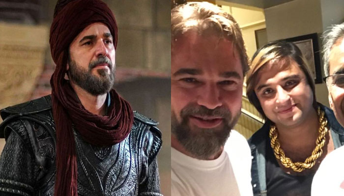 Engin Altan Duzyatan aka Ertugrul lands in Pakistan on short visit