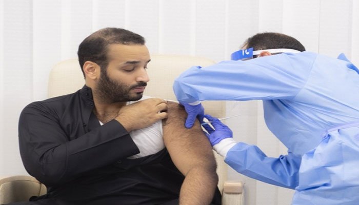 Watch: Saudi crown prince Mohammed bin Salman receives first dose of COVID-19 vaccine 
