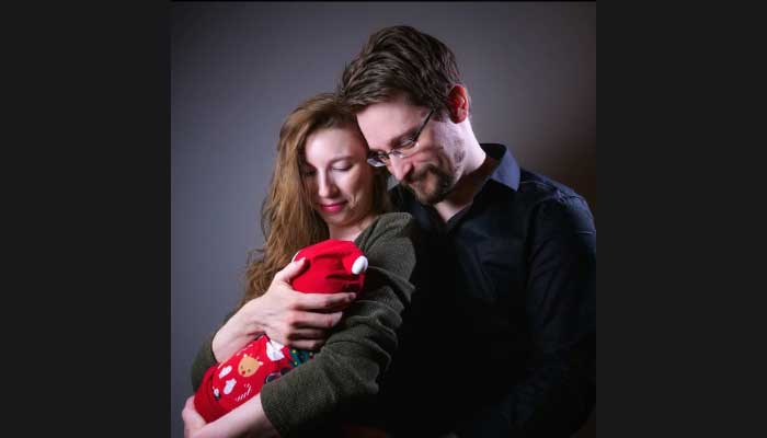 US whistleblower Edward Snowden, wife share photos of newborn son
