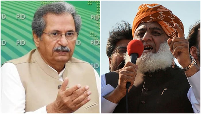 Shafqat Mahmood slams Fazlur Rehman's 'use of madressah students' to fill up PDM's rallies