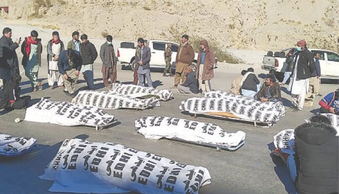 Funeral of 11 Balochistan coal miners executed in Machh terror attack today
