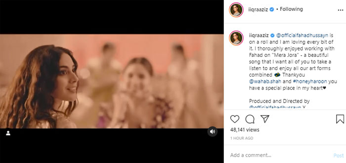 Fans gush over Iqra Aziz as she appears in ‘Mera Jora’ song