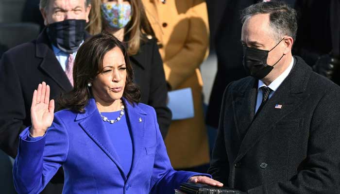 Kamala Harris sworn in as first woman US vice president