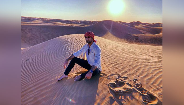 Ahad Raza Mir soaks up the sun in Dubai