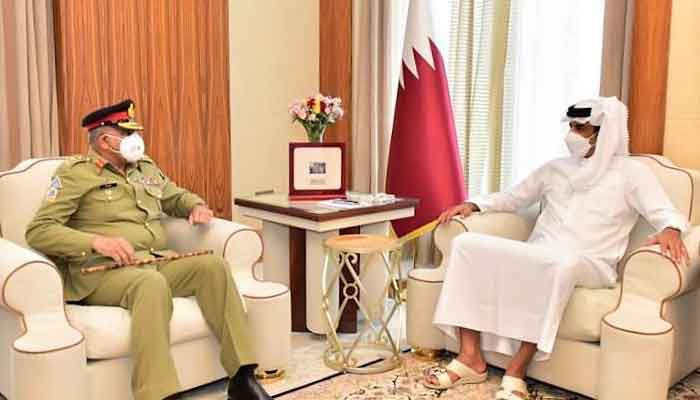 COAS Gen Bajwa discusses defence, security cooperation with Qatar Emir
