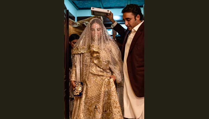 Who designed Bakhtawar's nikah dress?