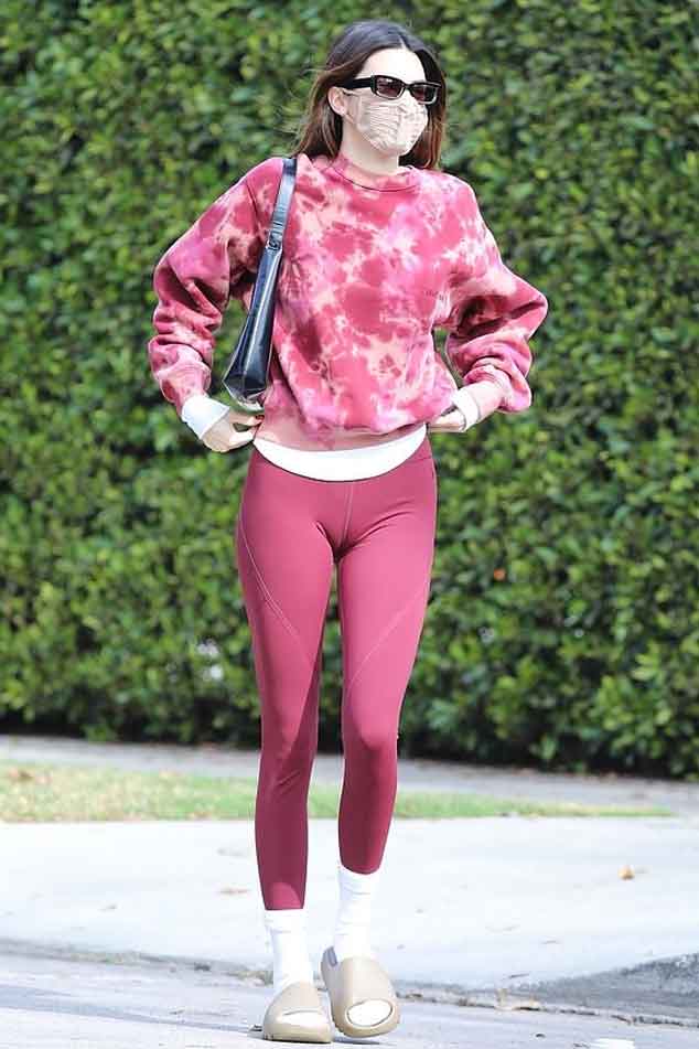 Kendall Jenner cuts a stylish figure as she appears in LA