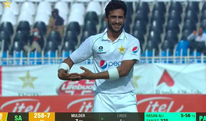Watch: Hasan Ali's 'rocking cradle' celebration was a sweet nod to his wife