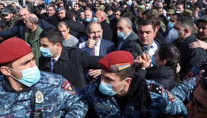 Tensions come to a head as Armenian PM accuses military of attempting coup