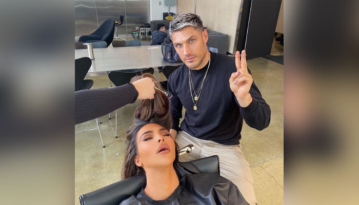 Kim Kardashian's hair stylist trolls her with hilarious snap of her sleeping