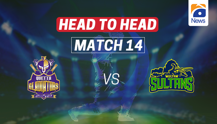 Quetta Gladiators vs Multan Sultans: Head-to-head