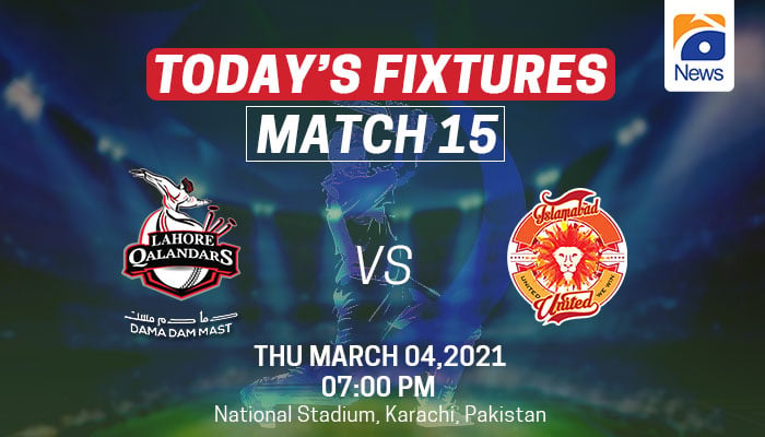 PSL 2021 schedule: Today's fixture, March 4