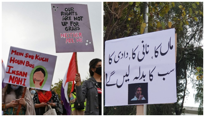 Aurat March 2021 placards go viral on social media