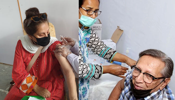 Samina Peerzada, Talat Hussain receive coronavirus vaccine