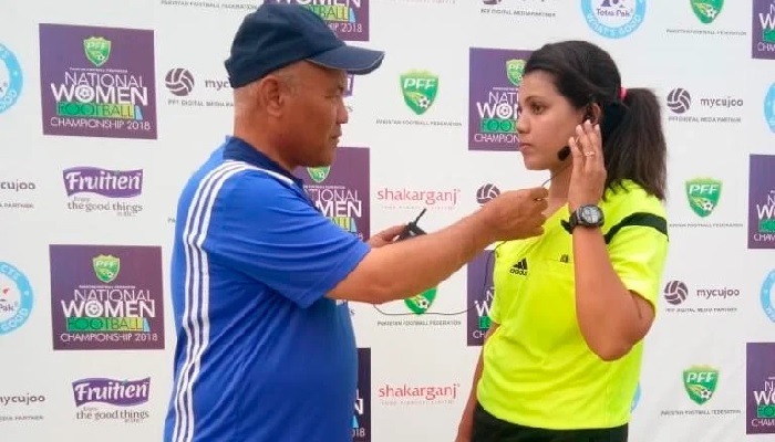 Meet Kashmala Batool, the only woman referee in the 13th National Women Football Championship