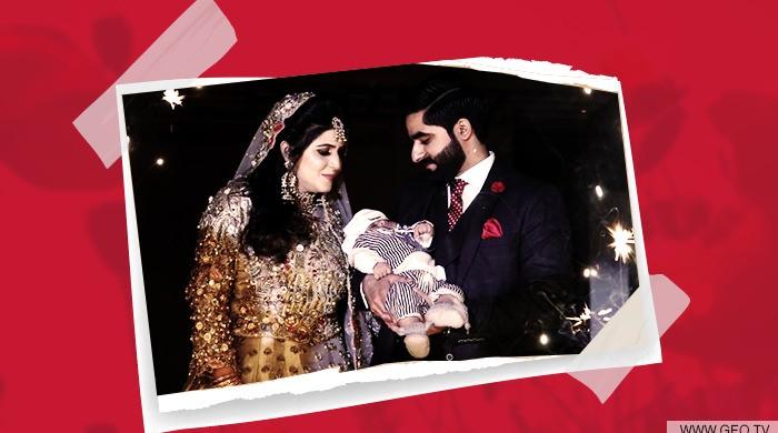 Hafizabad's Rayan Sheikh and wife brought their baby to their valima