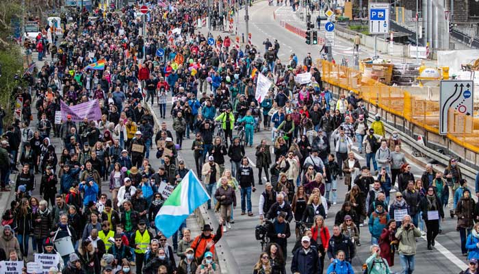 Thousands protest in Germany over coronavirus restrictions