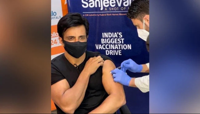 Sonu Sood receives first jab of coronavirus vaccine 