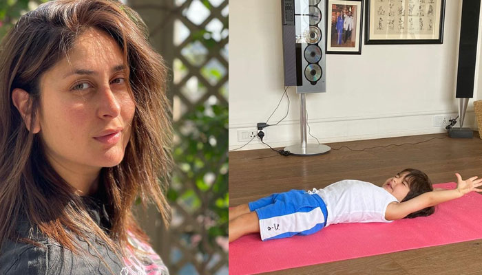 Kareena Kapoor shares a glimpse of son Taimur Ali Khan’s lockdown yoga