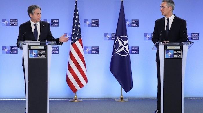 US officials meet NATO allies in Brussels after Washington says troops to leave Afghanistan