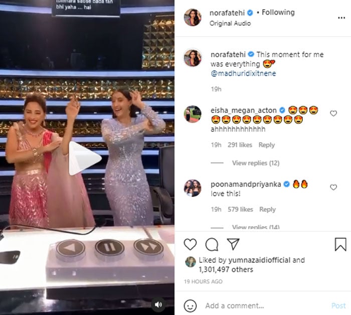 Nora Fatehi, Madhuri Dixit dance on ‘Dilbar’, video goes viral