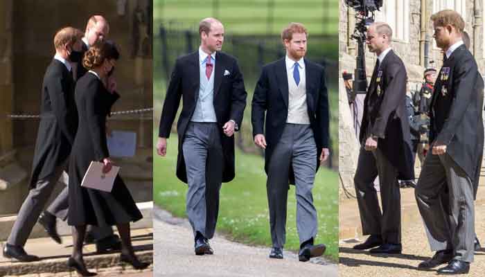 Prince Harry and William had a brief chat after Prince Philip's funeral