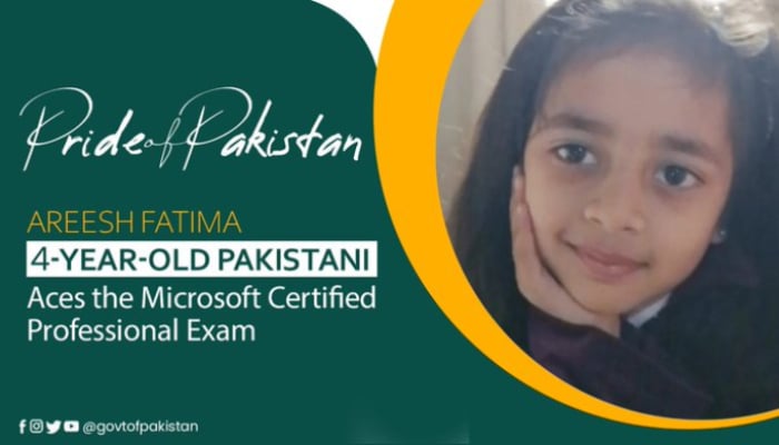 4-year-old girl from Karachi becomes youngest Microsoft professional