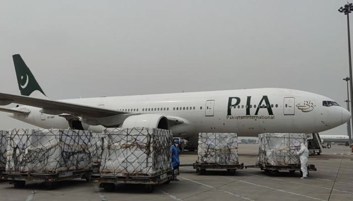 PIA plane carrying over 300,000 vaccines from China arrives in Islamabad