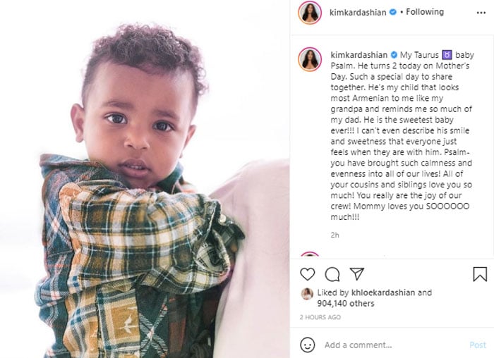 349507 8339949 updates Kim Kardashian celebrates 2nd birthday of son Psalm