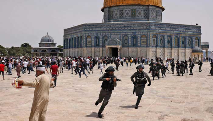 Hours into ceasefire deal, Israeli police storm Al Aqsa compound once more