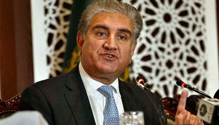 Außenminister Qureshi sagt, dass die beiden Situationen in Kaschmir und Palästina ähnlich sind Außenminister Qureshi sagt, dass die beiden Situationen in Kaschmir und Palästina ähnlich sind