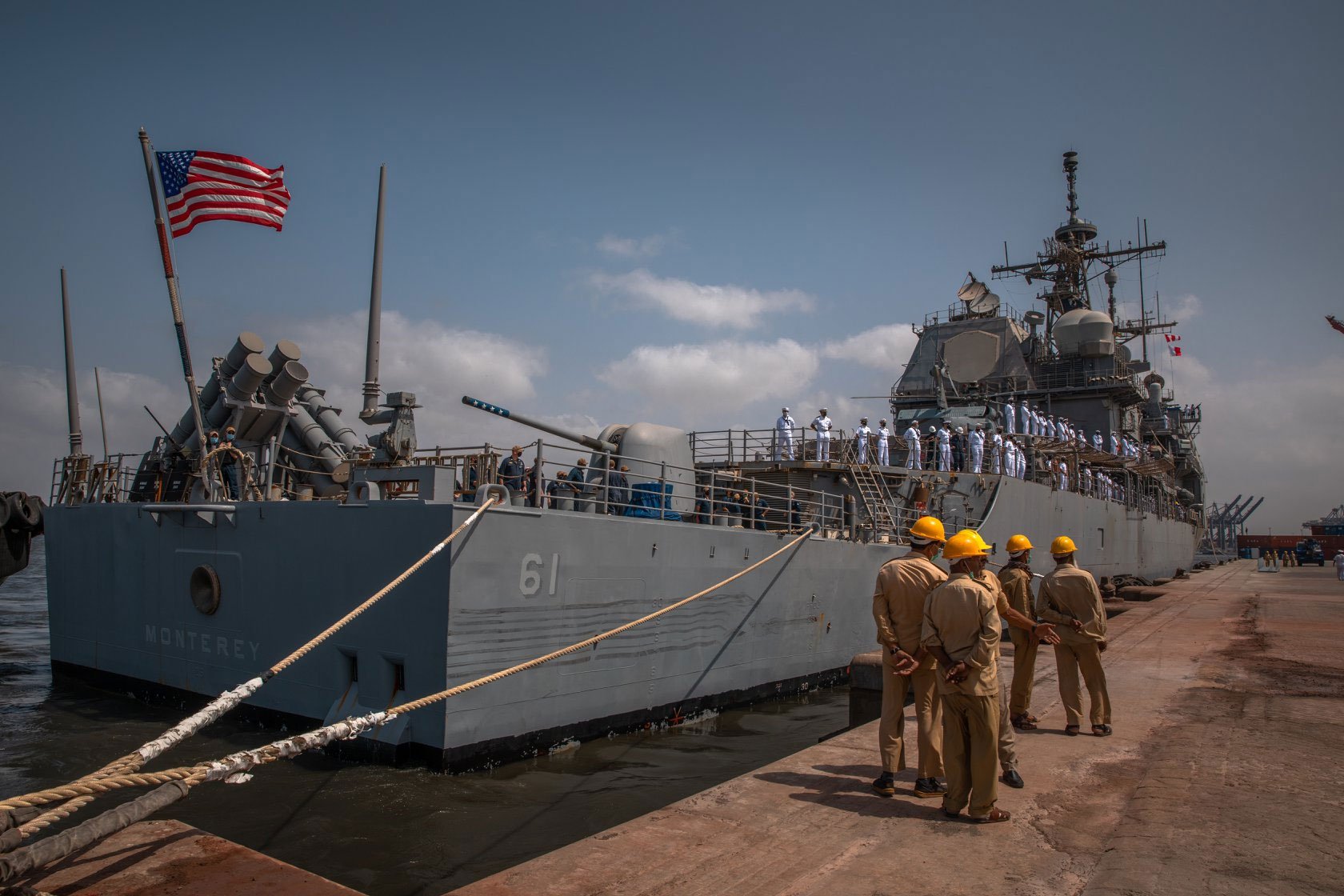 US naval ship USS Monterey visits Karachi