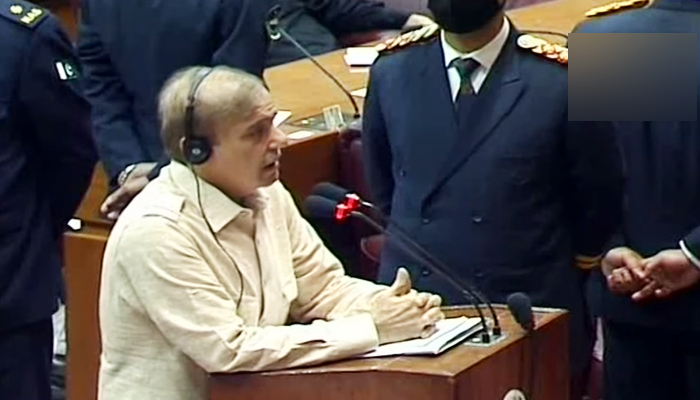 Leader of the Opposition Shahbaz Sharif addressing on the floor of the National Assembly in Islamabad, on June 16, 2021. — YouTube