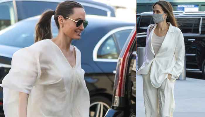 Angelina Jolie shows off her grace in all white dress during a recent outing