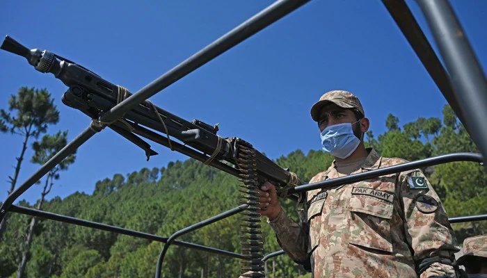 An FC troop stands guard. Photo: File