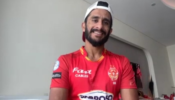 Hassan Ali smiles as he speaks to Geo.tv. Photo: Author