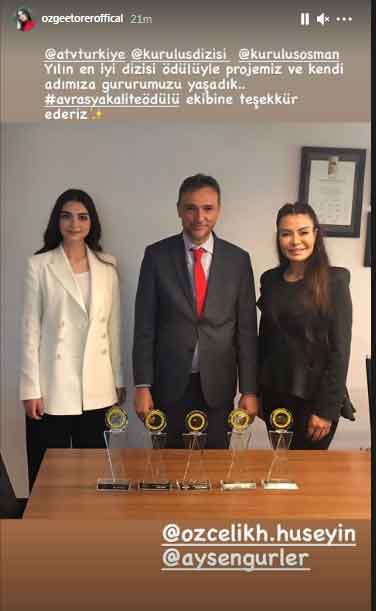 Kurulus:Osman: Actresses who play Bala Hatun and Helen receive award for their work
