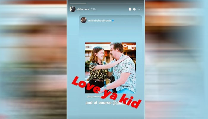 Millie Bobby Brown pays tribute to her on-screen dad David Harbour