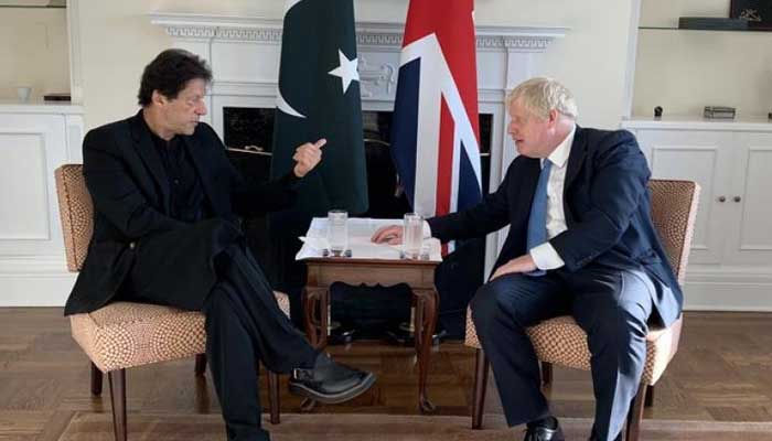 Prime Minister Imran Khan with his British counterpart Boris Johnson