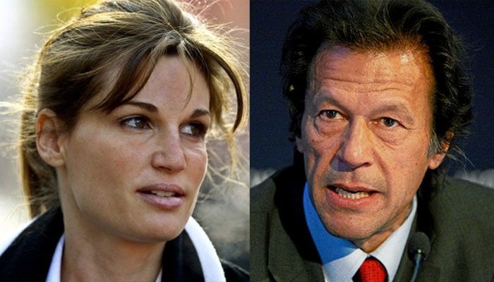 British film producer Jemima Goldsmith (L) and Prime Minister Imran Khan (R). Photo: File