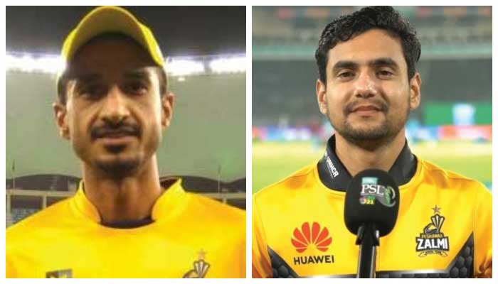 Peshawar Zalmis Umaid Asif (L) and Haider Ali (R).