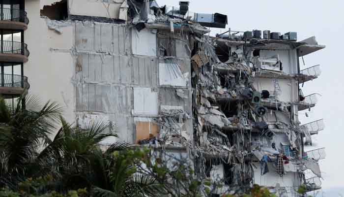 A building that partially collapsed is seen in Surfside near Miami Beach, Florida, US, June 24, 2021. — Reuters/Marco Bello